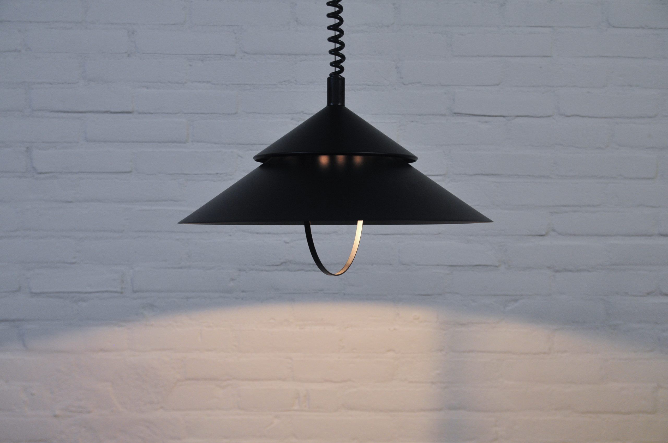 Black vintage pendant lamp from Denmark