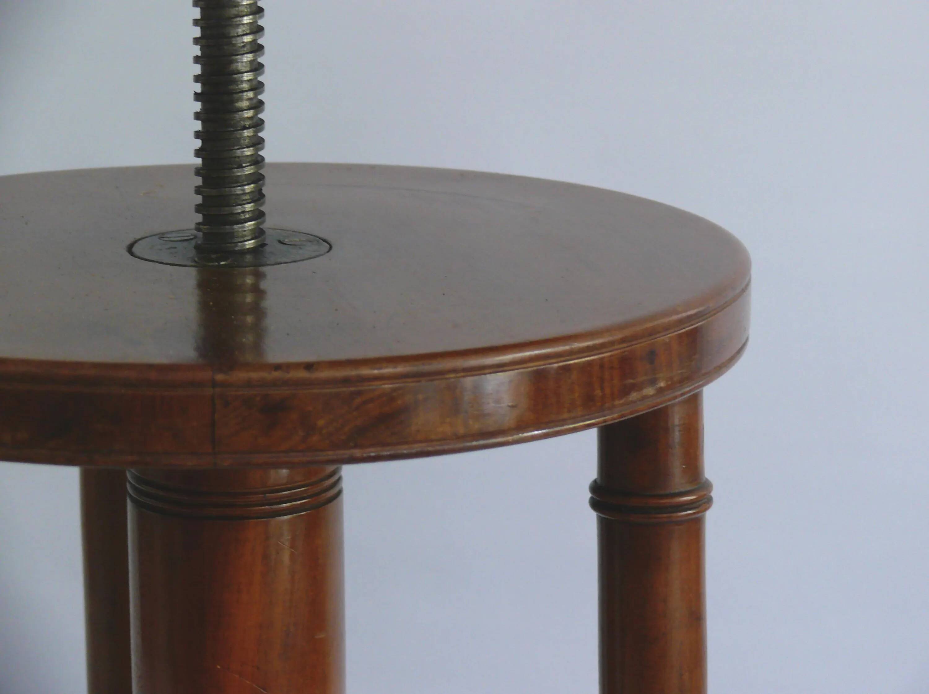 Solid wood, upholstered piano stool - Germany, first half of the 20th century