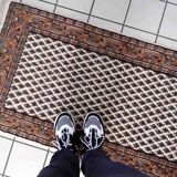 Vintage indian carpet seraband handmade 73cm x 140cm 1970s