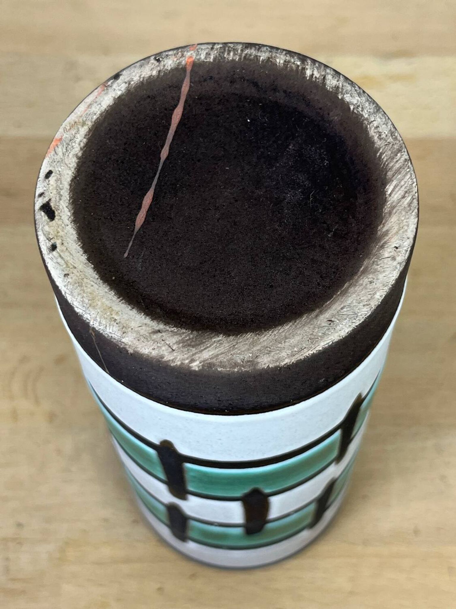 Vintage 1960s roll vase