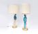 Pair of large parrots circa 1970 earthenware lamps
