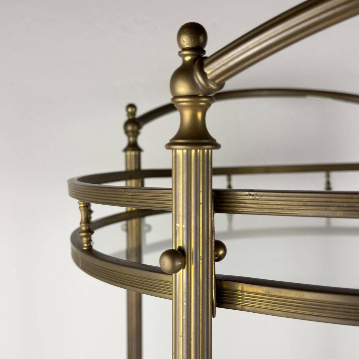Vintage French brass bar cart, 1950s