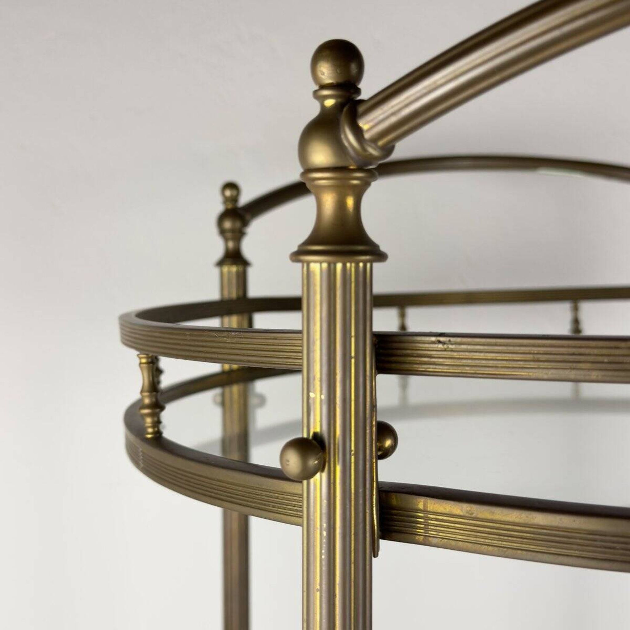 Vintage French brass bar cart, 1950s