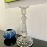 Bougeoir en verre moulé