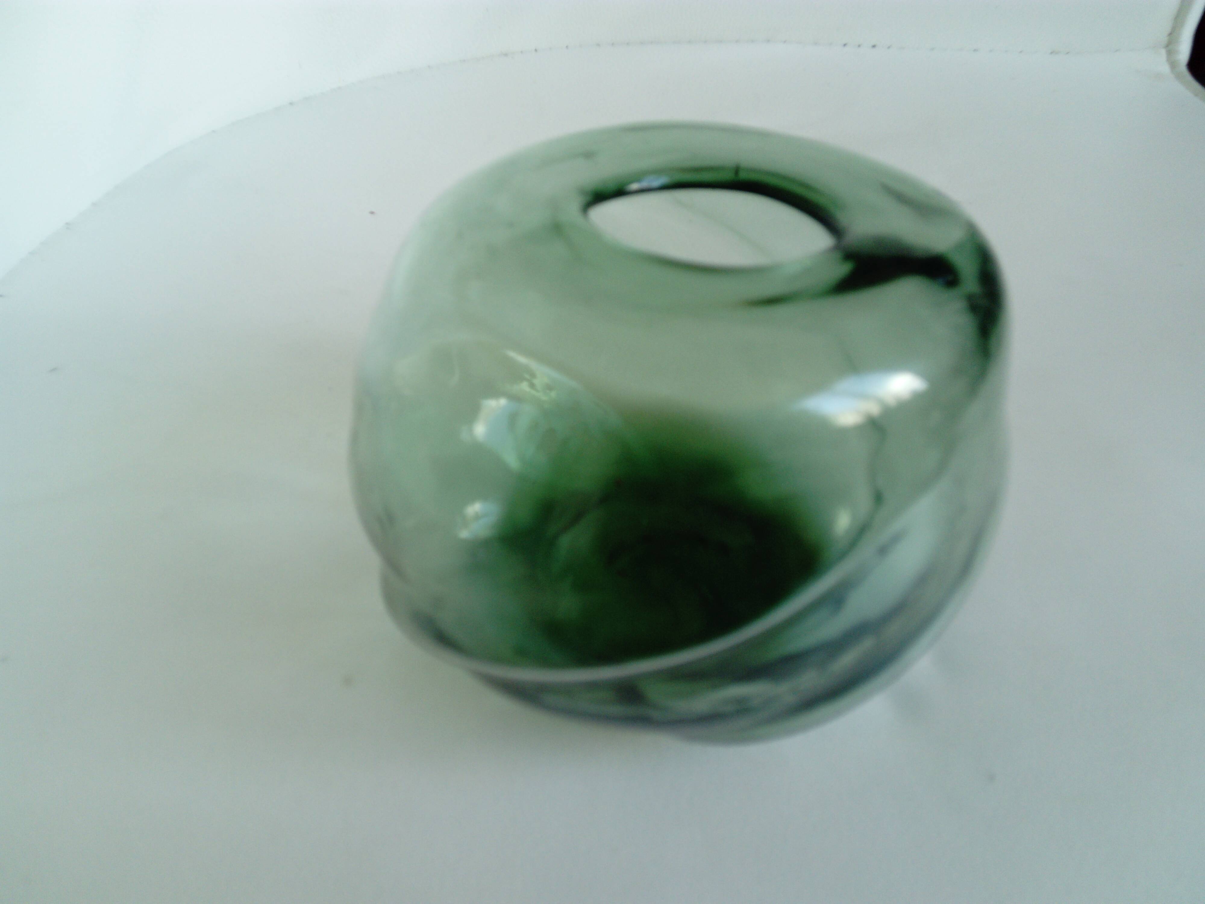 free form glass ball vase