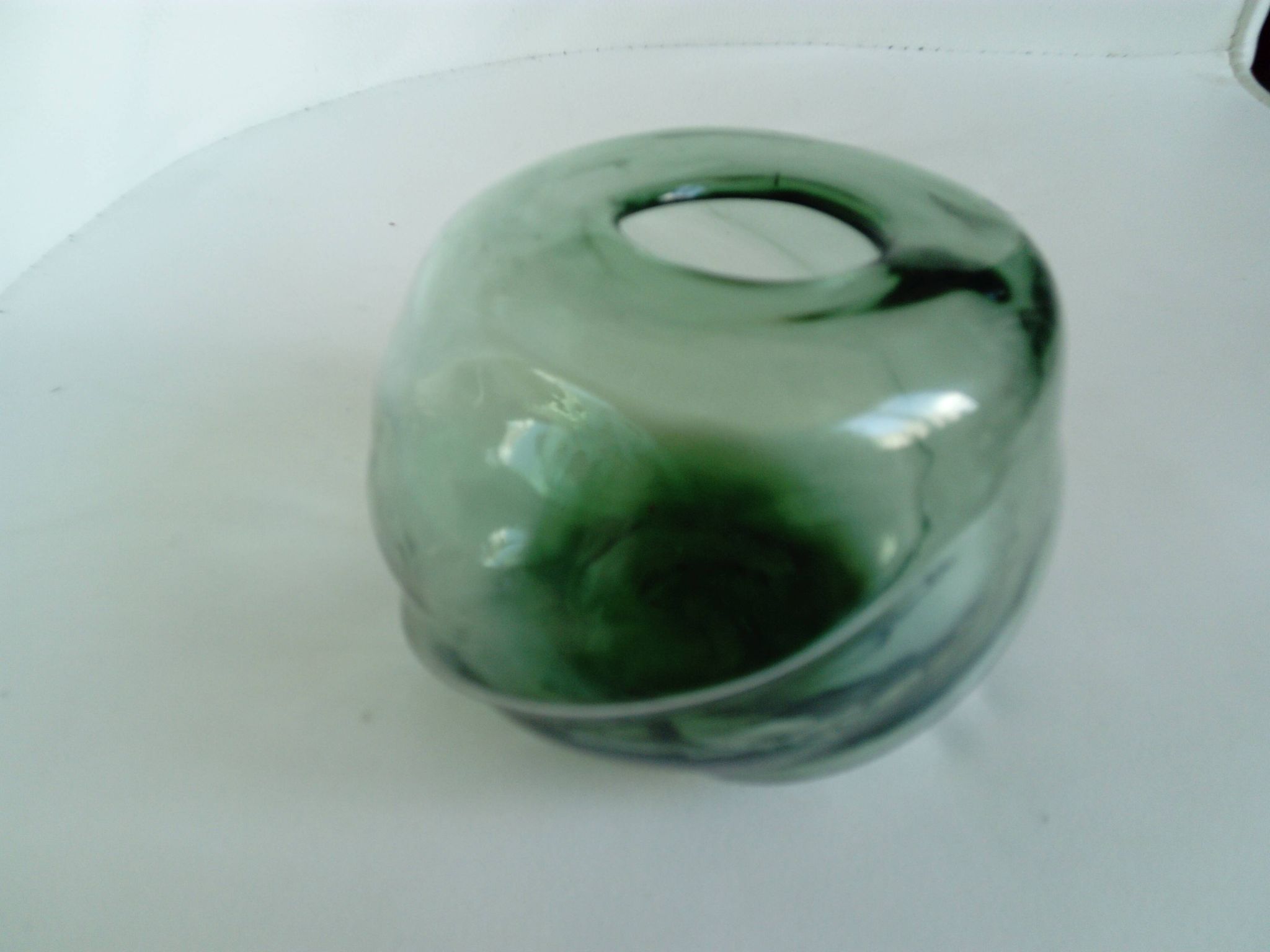 free form glass ball vase