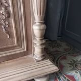 Old sandblasted walnut low sideboard