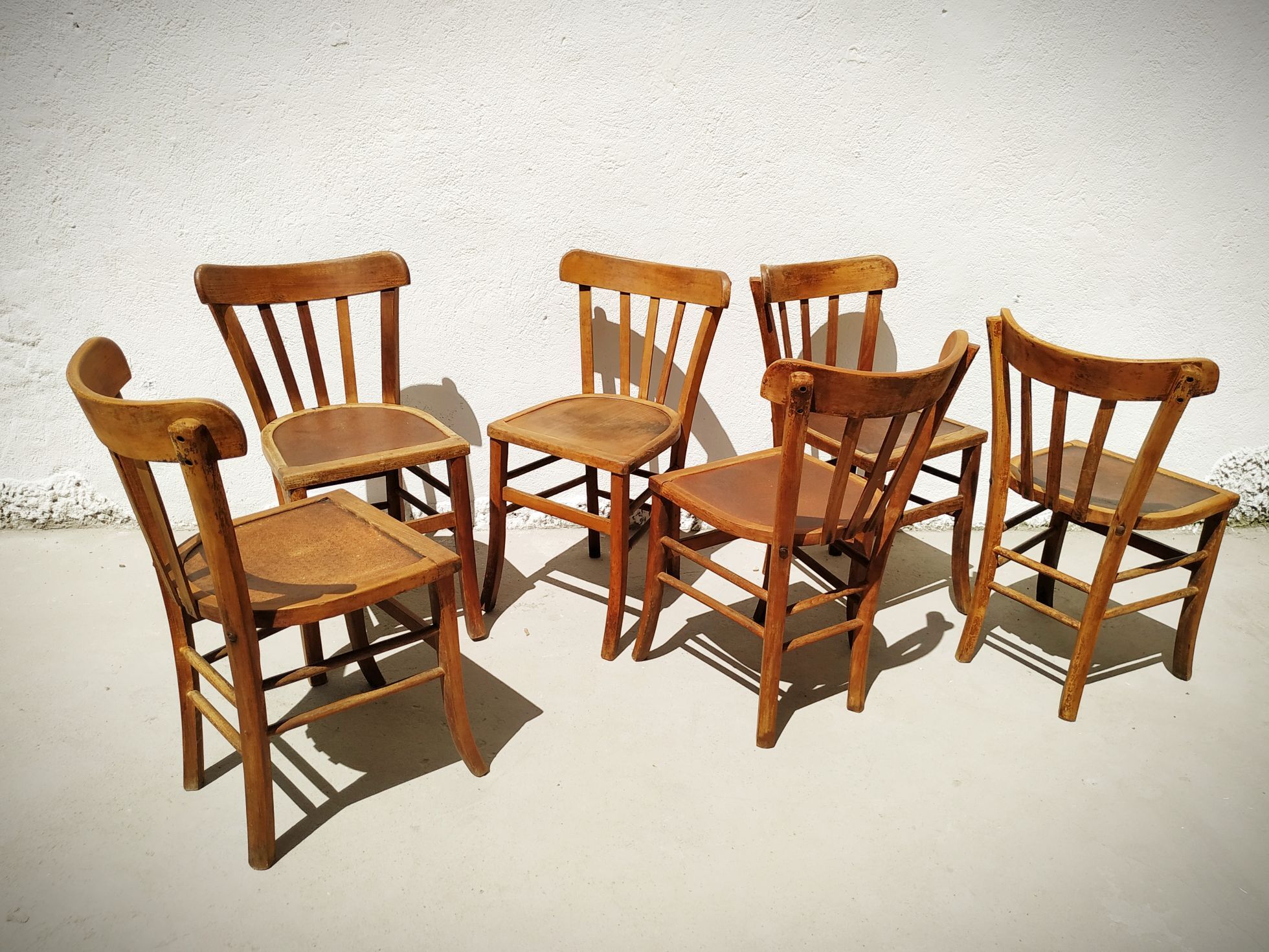 Series of six bistro chairs