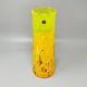 1970s Luxury Yellow Handrafted Vase in Murano Glass by Maestro del Vetro. M