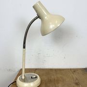 Beige industrial gooseneck table lamp, 1960s