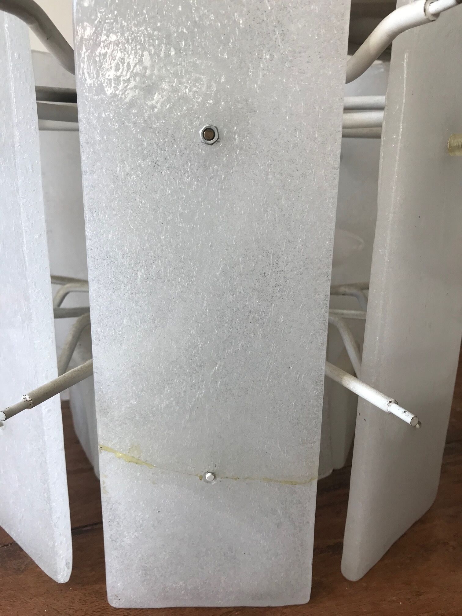1960s glass slat chandelier