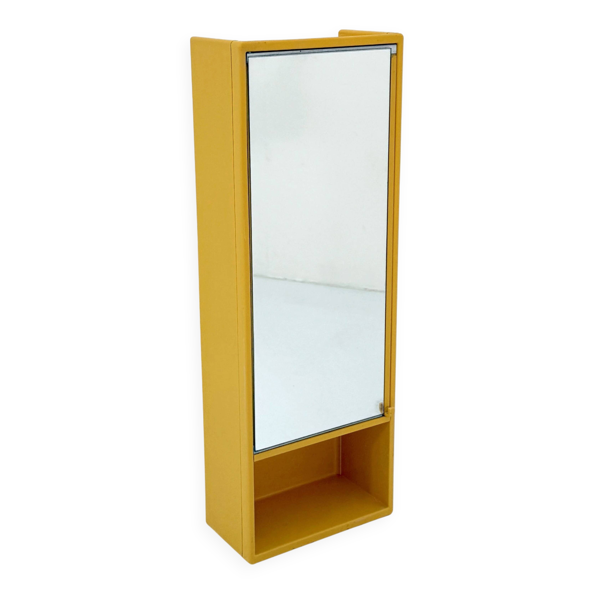 Yellow wall cabinet by Olaf Von Bohr for Gedy, 1970