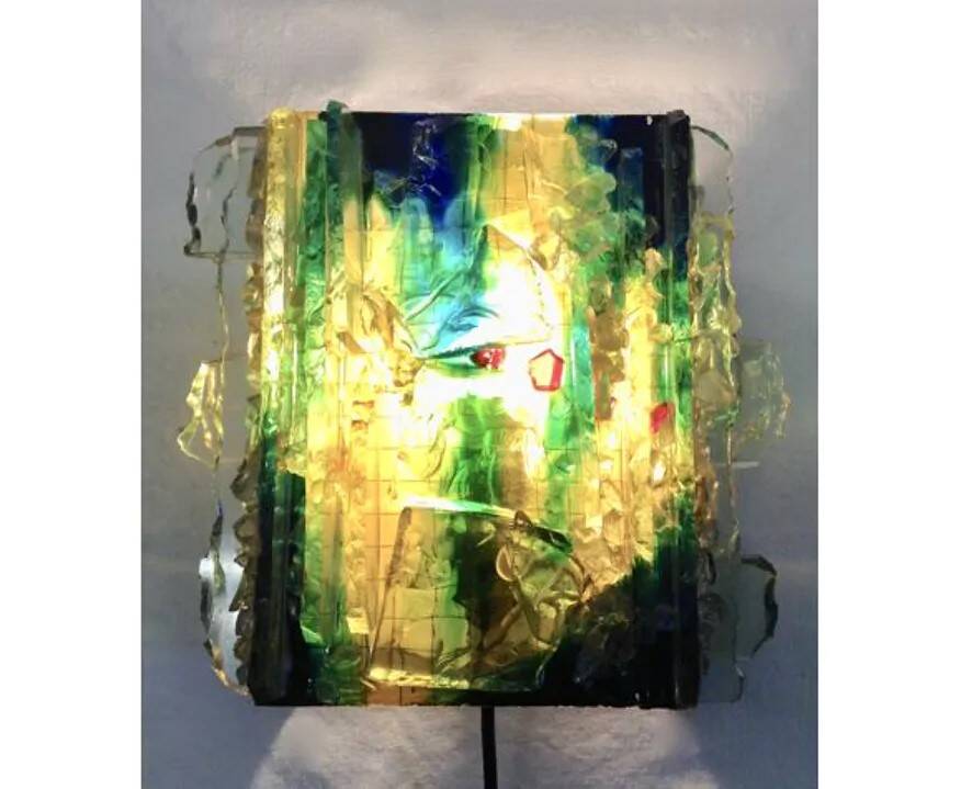 Raak wall lamp in crystal, Chartres model