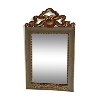 Golden wooden wall mirror 70s 70x115cm