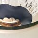 Glass and brass hanging lamp 60