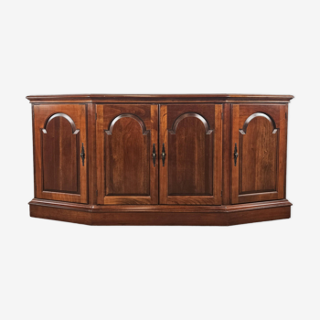 Living room or hall sideboard in cherry wood by Fantoni