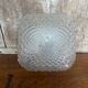 Antique Ceiling Light Sconce Molded Glass + Metal Support 70s Vintage #B791