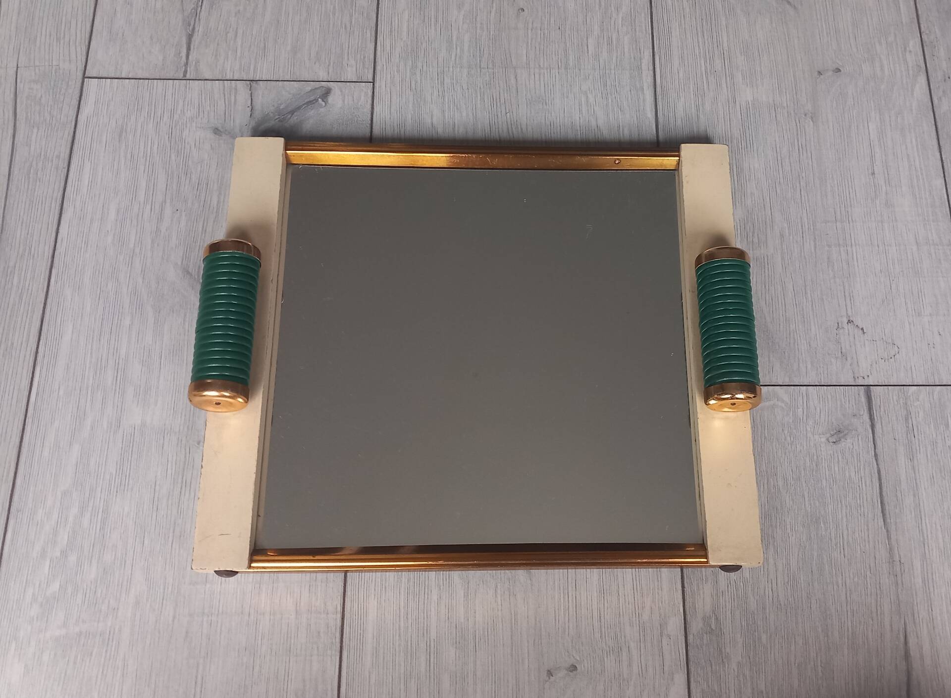 Art Deco service mirror plateau from the 1930s.