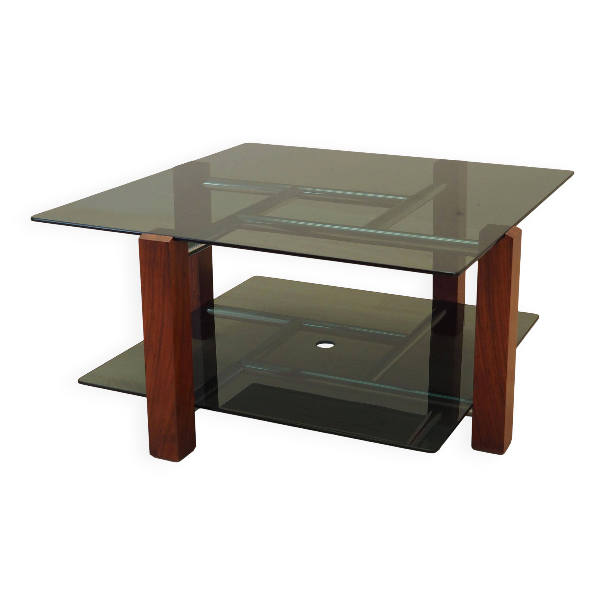 Glass table, Italian design, 1970s, production: Italy