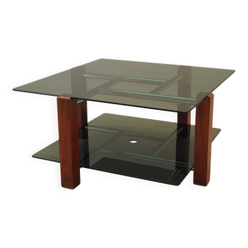 Glass table, Italian design, 1970s, production: Italy