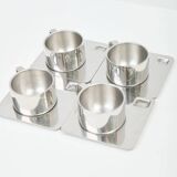 4 tasses à café et sous-tasses, style Guido Bergna, années 1960