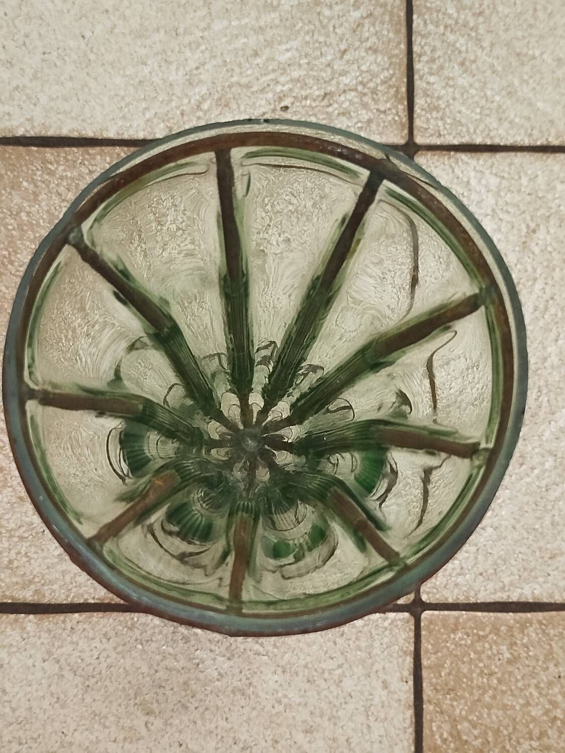 19th-century blown glass vase – Murano style with mount