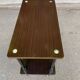 Double-tray rosewood serving trolley on gilded casters