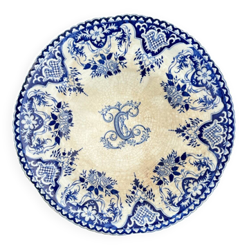 Gien - coupe sur piédouche - monogramme C