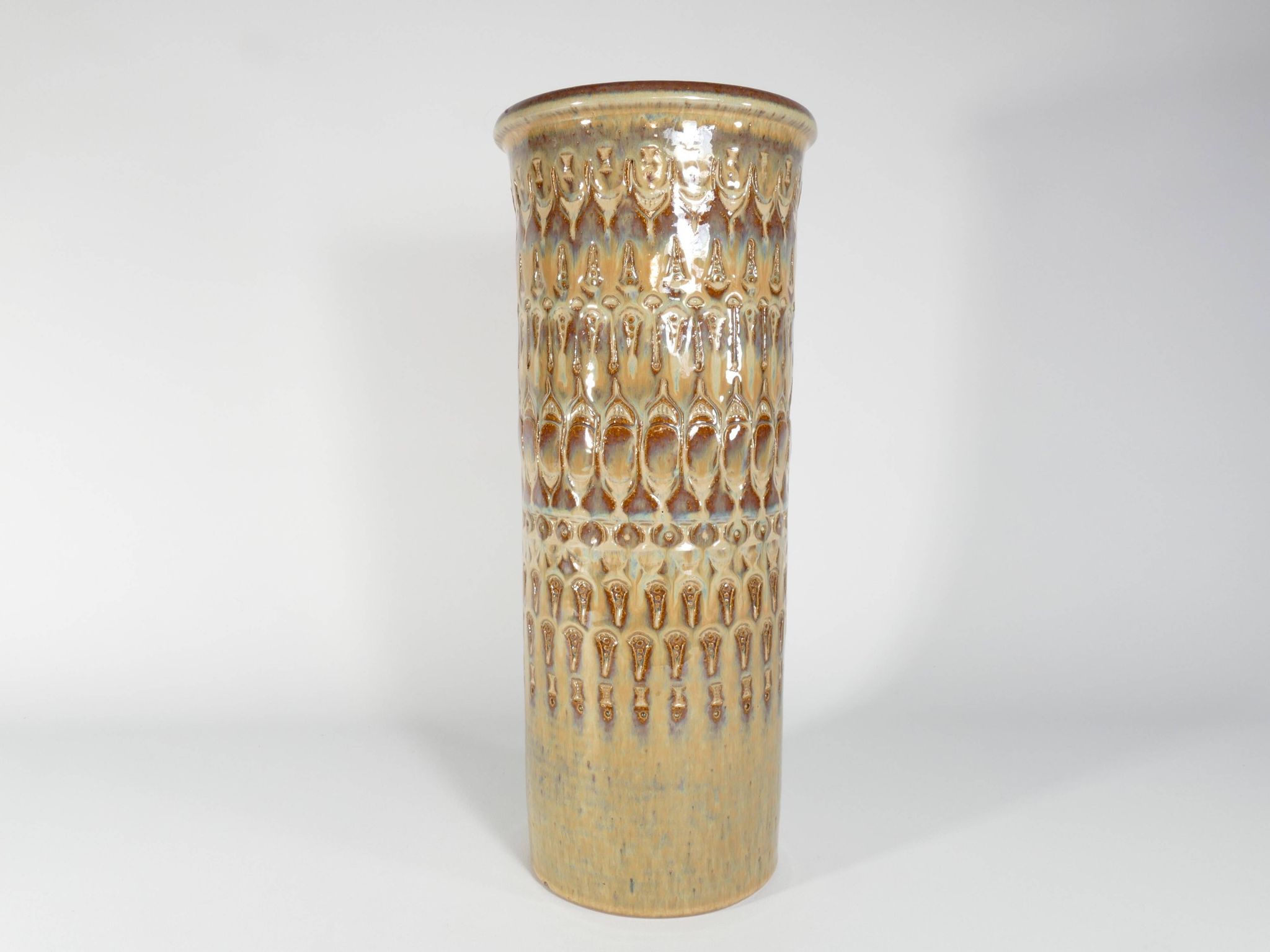 Vase de sol en grès moderne scandinave, "3119" Søholm Stentøj, années 1960.