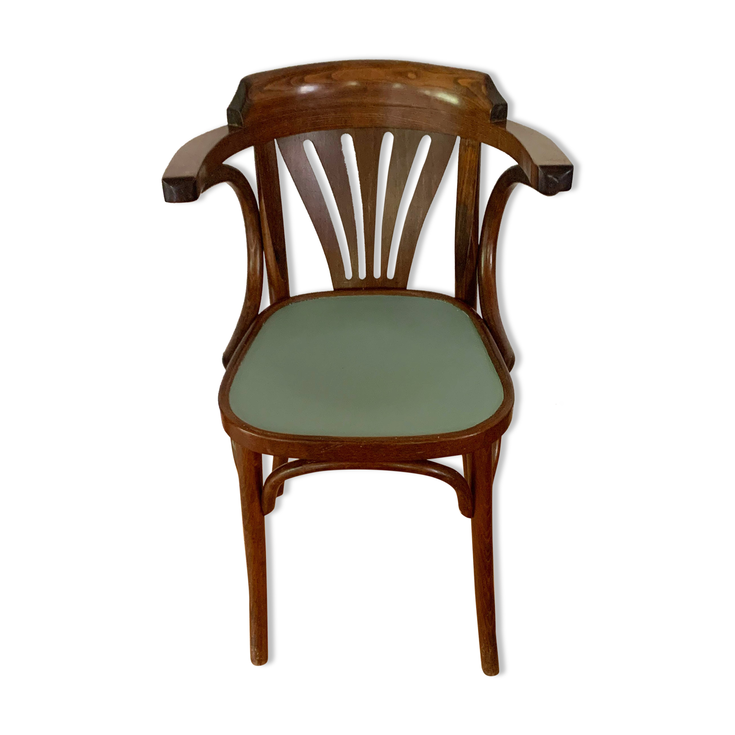 Vintage bistro chair with armrests