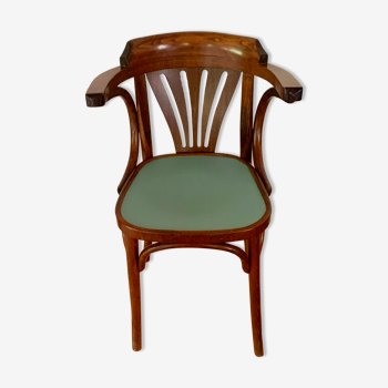 Vintage bistro chair with armrests