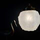 Vintage art deco globe pendant lamp in frosted glass