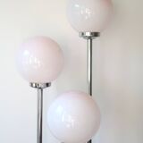 Lampadaire chrome 3 globes vintage