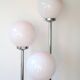 Chrome floor lamp 3 vintage globes