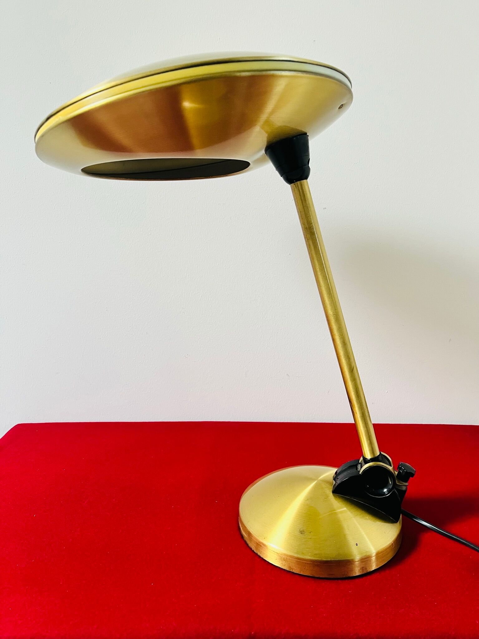 Aluminor brass ufo table / desk lamp 1950