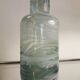 Vase bouteille en verre soufflé vintage