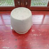 Off-white sandstone pot