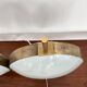 French Metal Glass table lamps 1950s