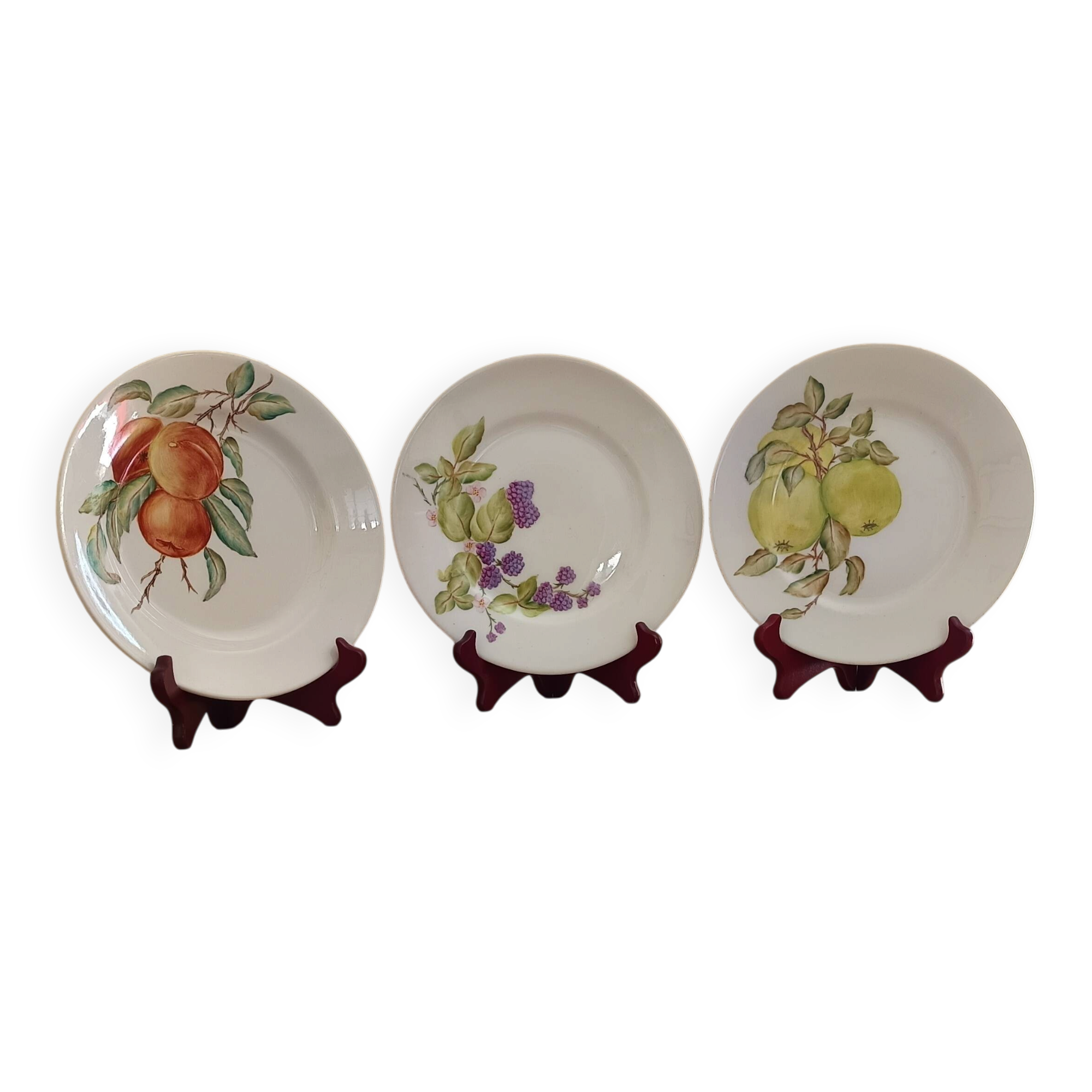 3 hand-decorated plates