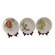 3 hand-decorated plates