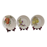 3 hand-decorated plates