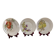 3 hand-decorated plates