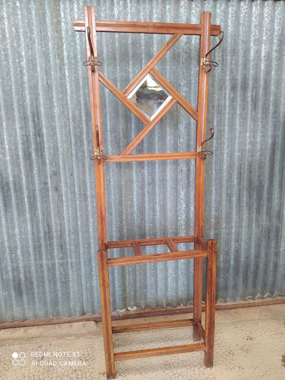 Vintage wooden coat rack
