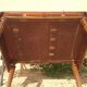 Louis XVI style table in rosewood with lemon tree inlay.