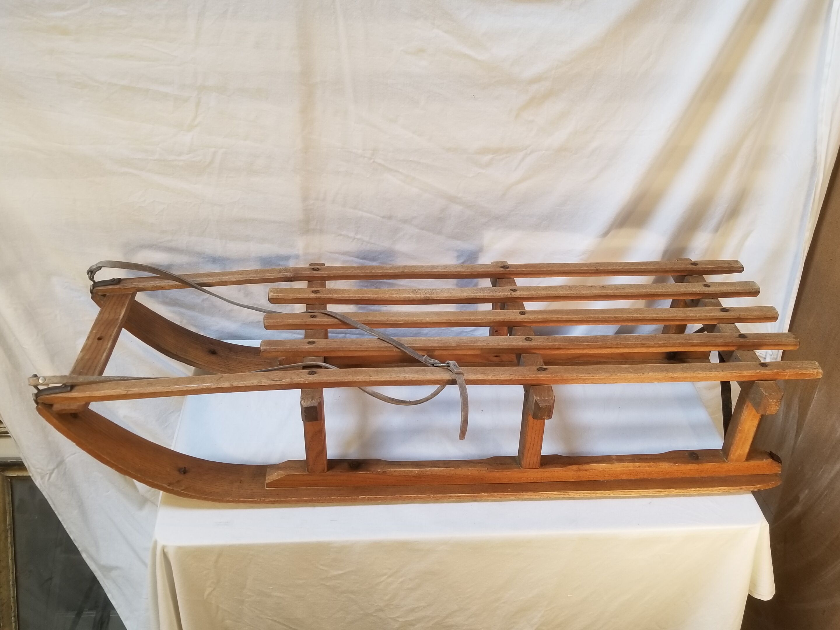 Old wooden sledge large size - 104 cm