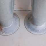 Pair of large zinc florist vases