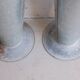 Pair of large zinc florist vases