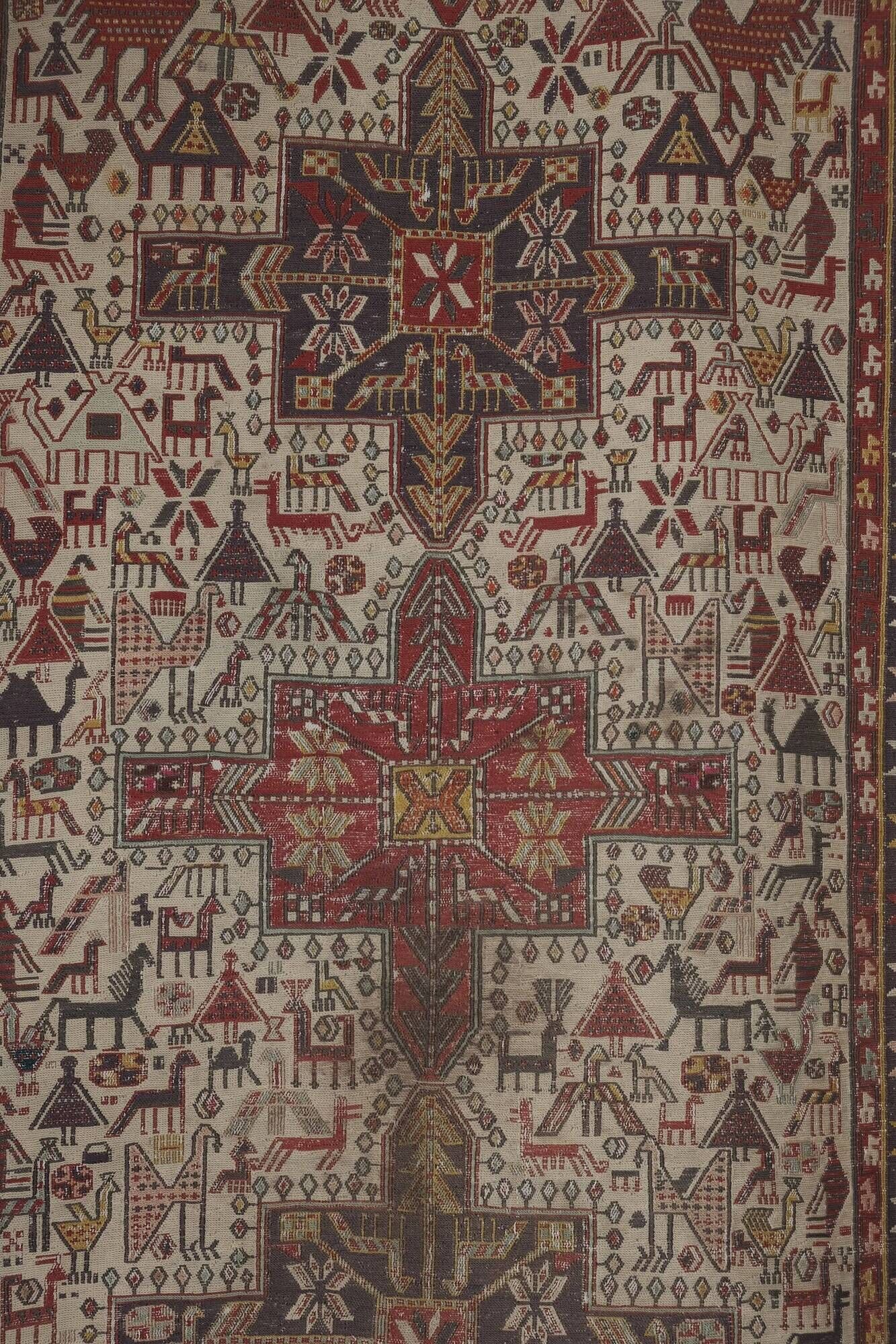 Vintage Turkish hallway rug 108x278 cm