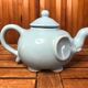 Old Teapot Elephant Shape Ceramic Sky Blue Vintage #A472b