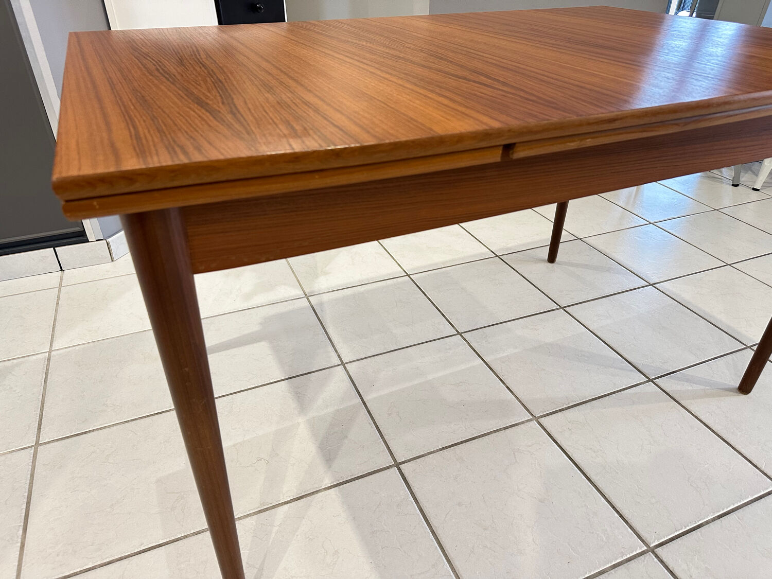 Vintage 1970s extendable Scandinavian teak table